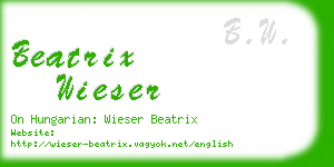 beatrix wieser business card